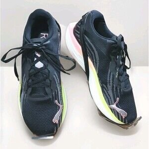 PUMA Run XX Nitro 2 Women's Running Shoes Black Koral Ice Pink Size 9.5 Athletic